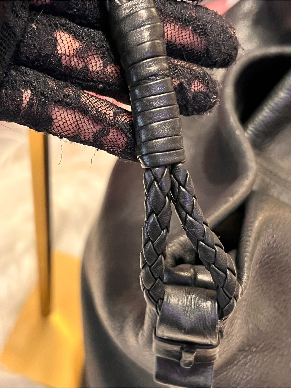 Sigrid Olsen Black Braided-Handle Leather Shoulder Bag - Picture 5 of 15